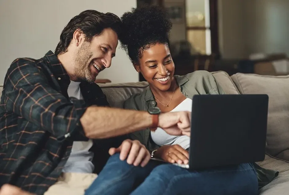Couple reviewing their health plan together